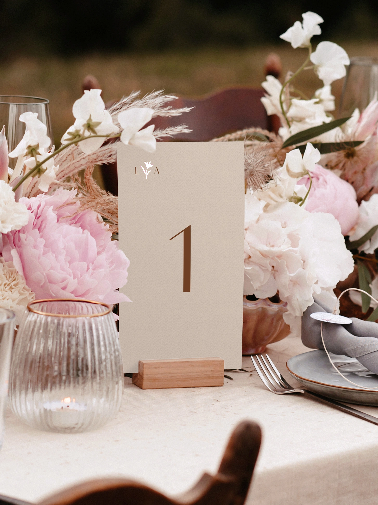 Tischnummer Monogram muse