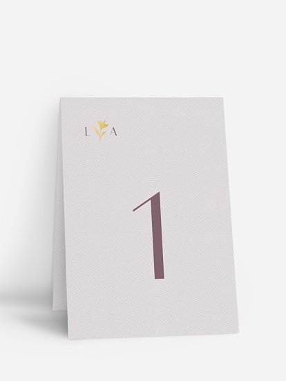 Tischnummer Monogram muse
