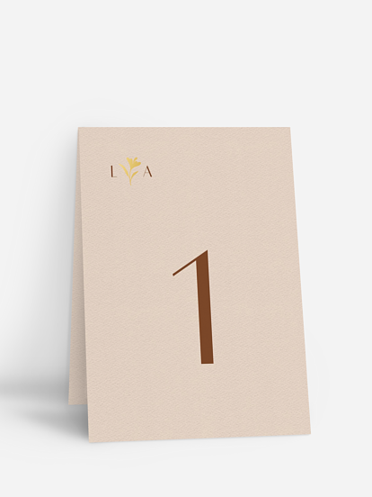 Tischnummer Monogram muse