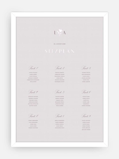 Sitzplan Plakat Monogram muse