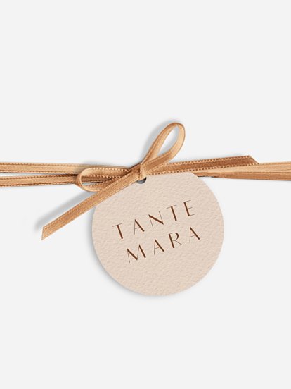 Anhänger mit Band zur Hochzeit personalisiert Monogram muse