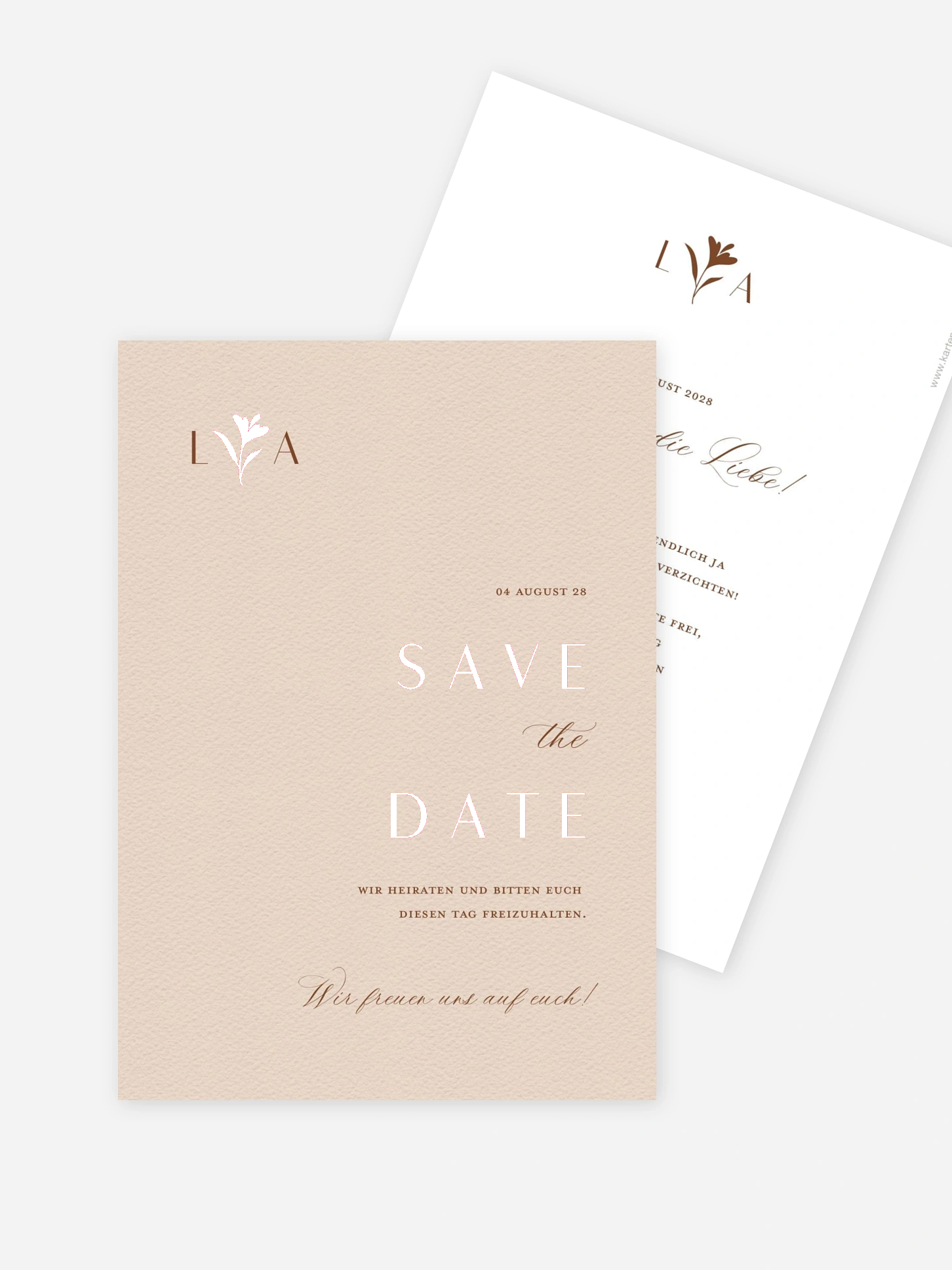 Save-the-Date Karte Monogram muse