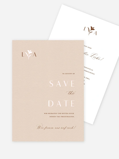 Save-the-Date Karte Monogram muse