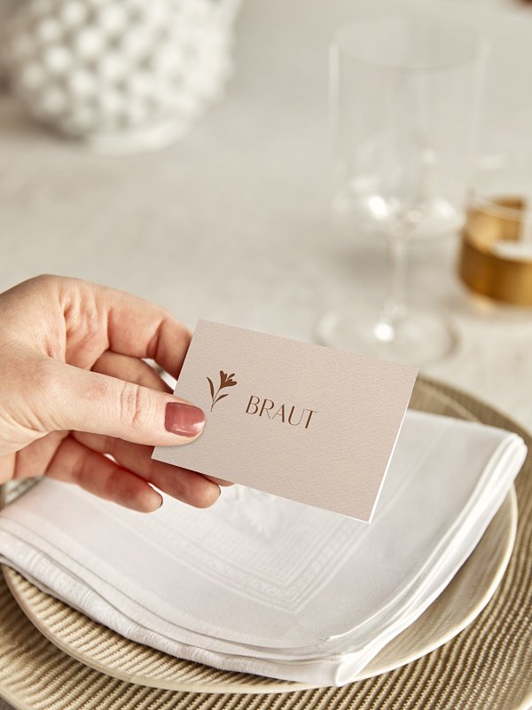 Tischkarte Hochzeit Monogram muse