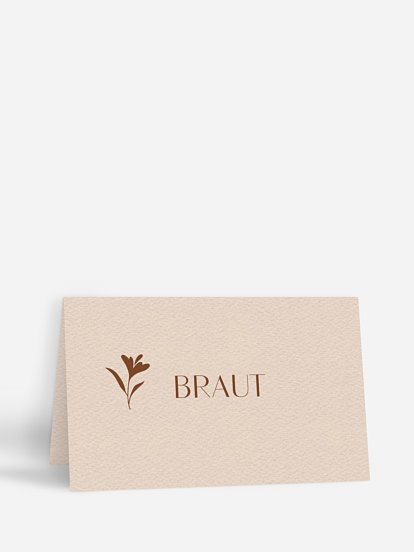 Tischkarte Hochzeit Monogram muse