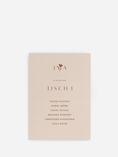 Sitzplan Kreativ Monogram muse