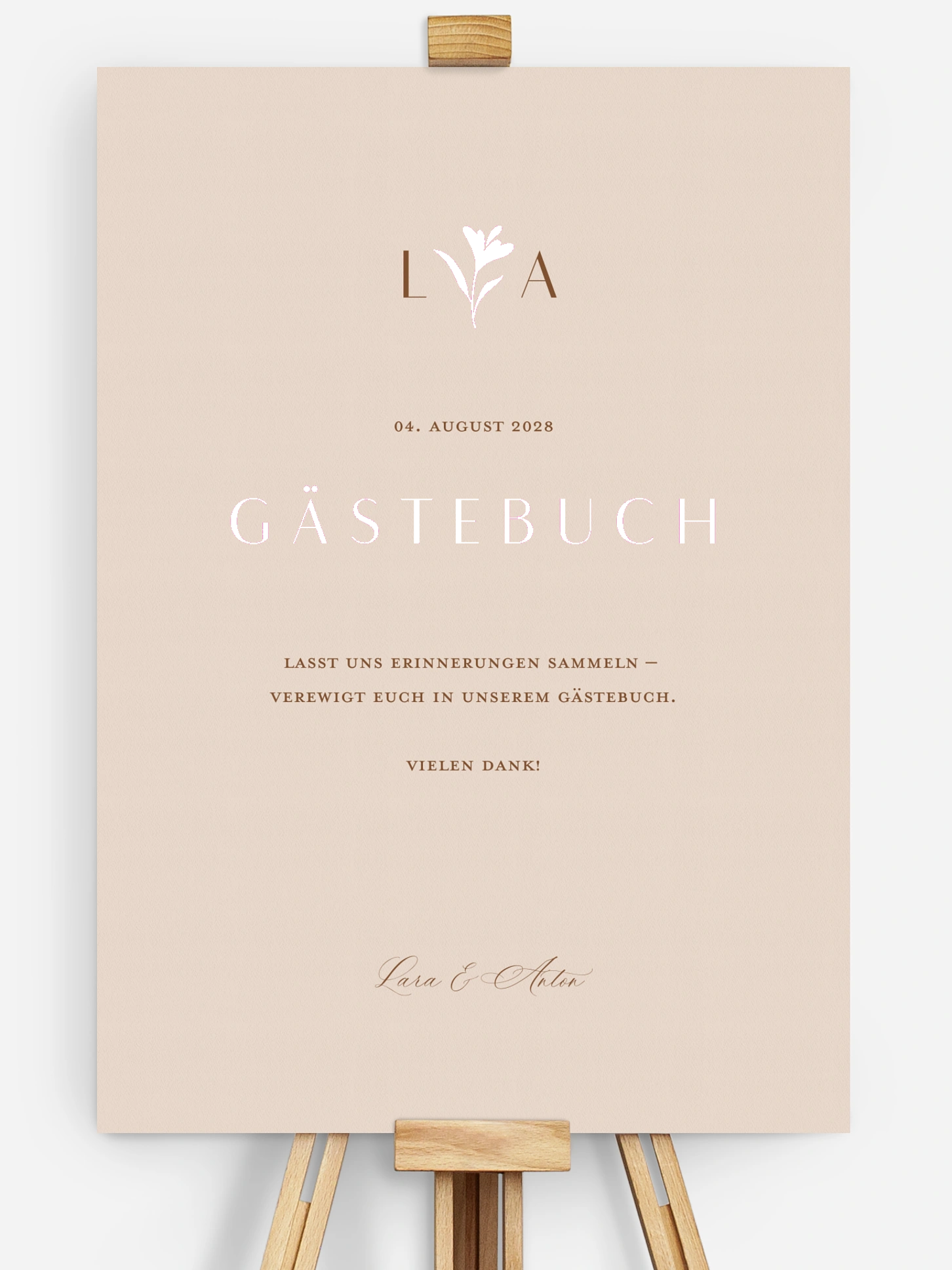 Gästebuch Poster Monogram muse
