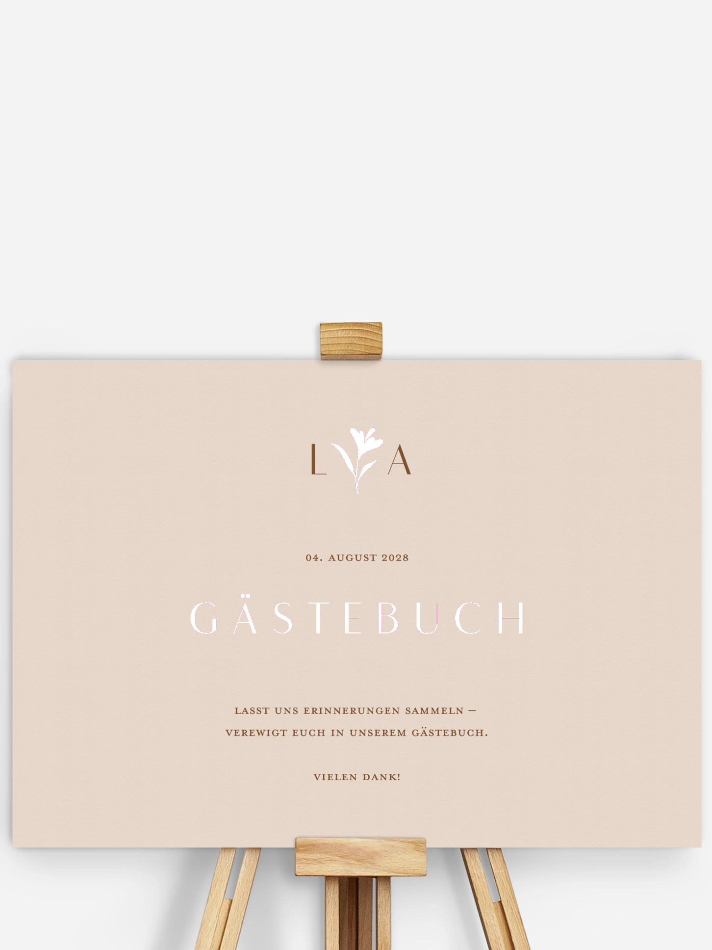 Gästebuch Poster Monogram muse