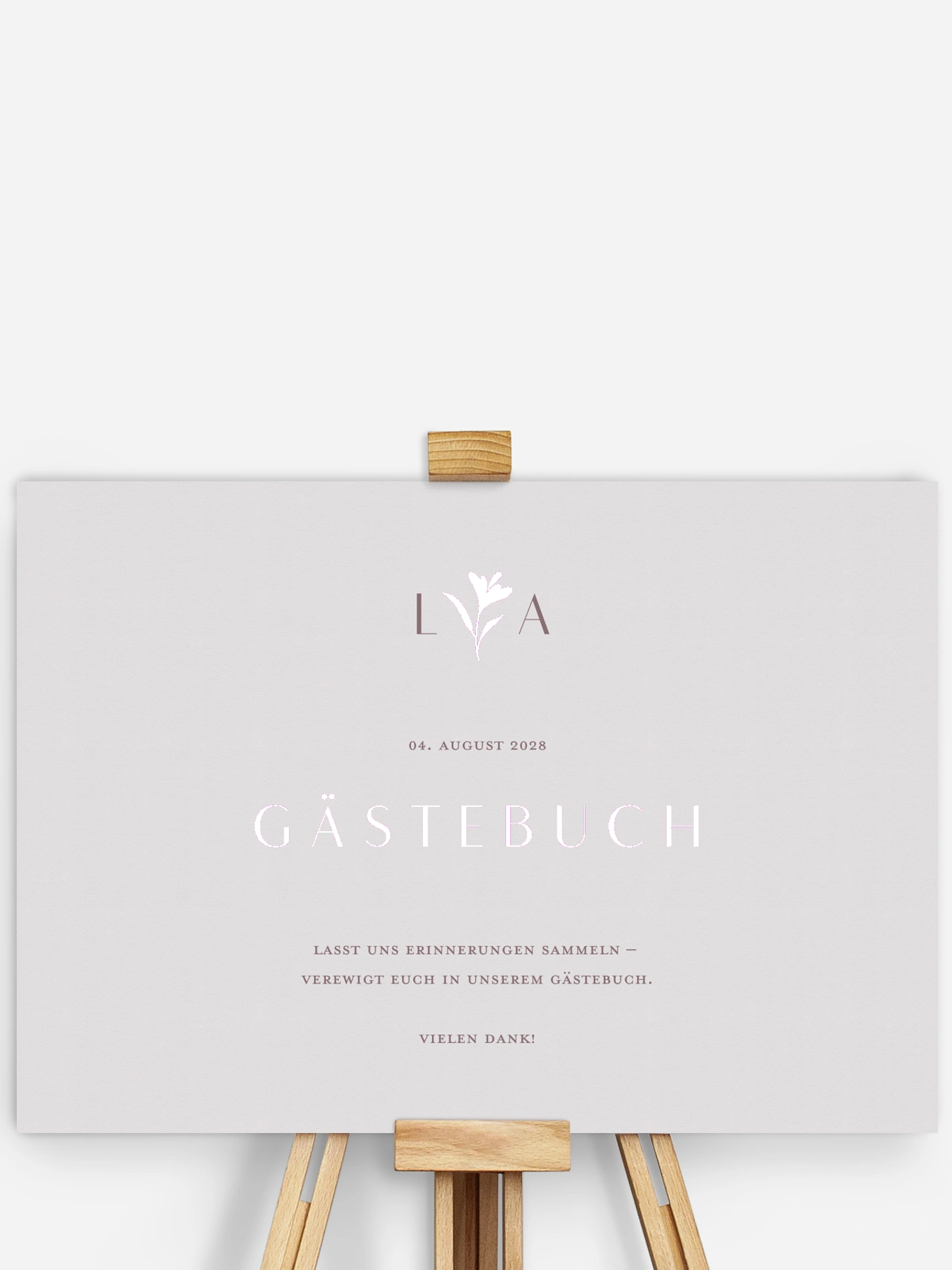 Gästebuch Poster Monogram muse