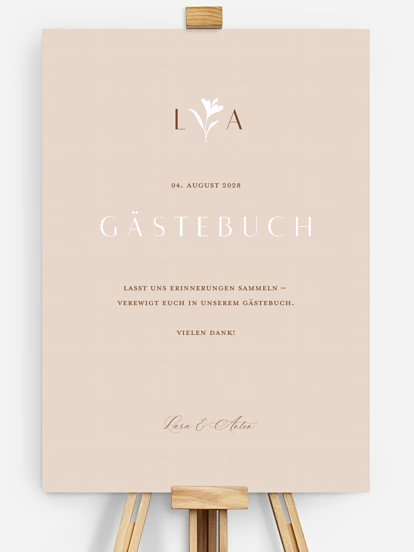 Gästebuch Poster Monogram muse