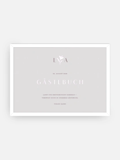 Gästebuch Poster Monogram muse