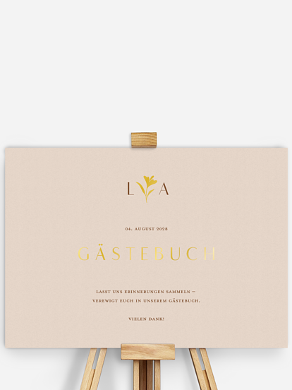 Gästebuch Poster Monogram muse