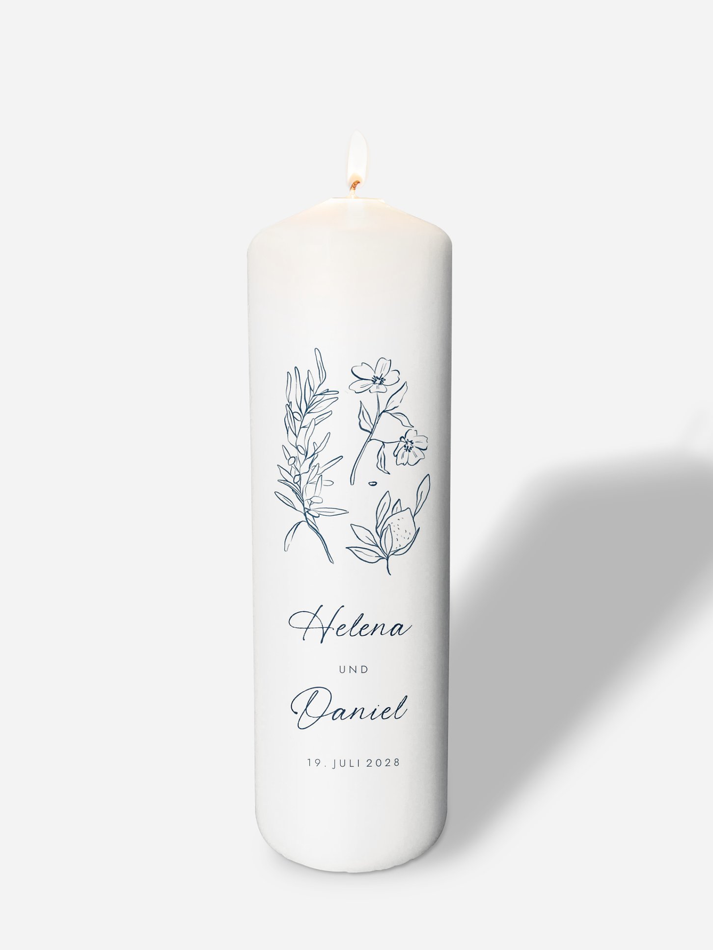 Hochzeitskerze Mediterran