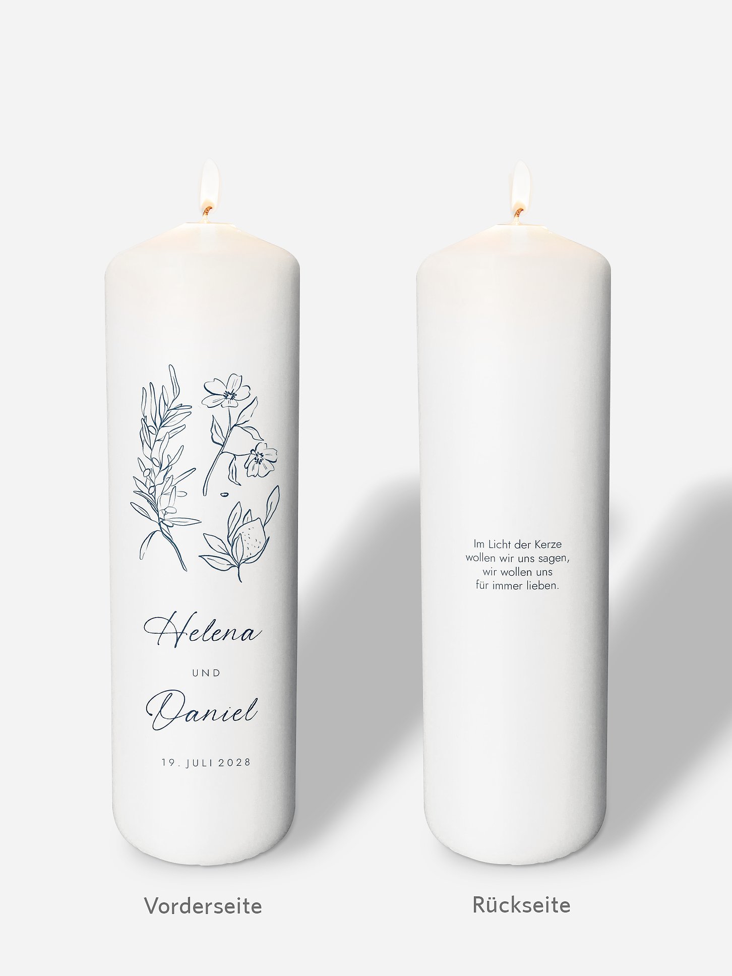 Hochzeitskerze Mediterran