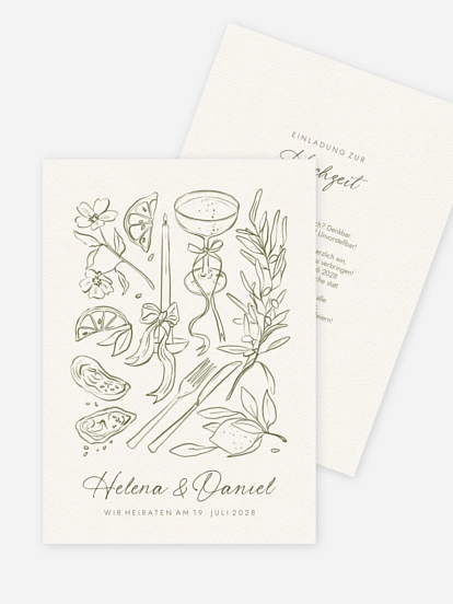 Hochzeitseinladung Mediterran