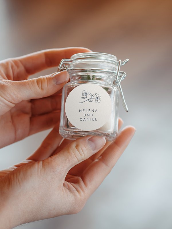 Geschenkaufkleber Hochzeit Mediterran