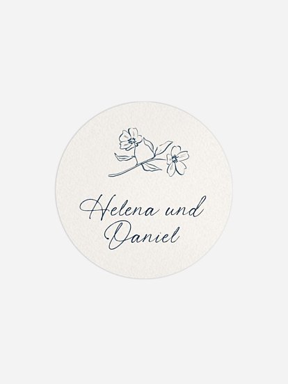 Geschenkaufkleber Hochzeit Mediterran