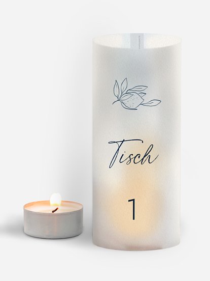 Tischnummer Mediterran