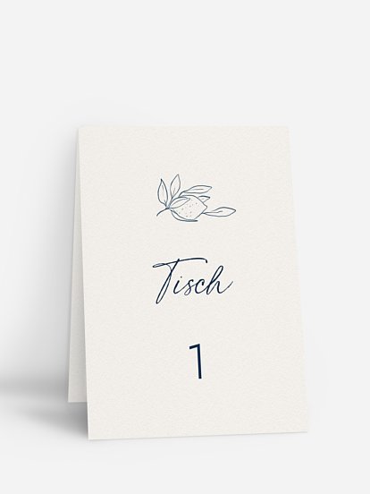 Tischnummer Mediterran