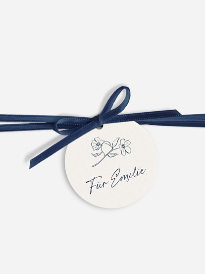 Anhänger mit Band zur Hochzeit personalisiert Mediterran