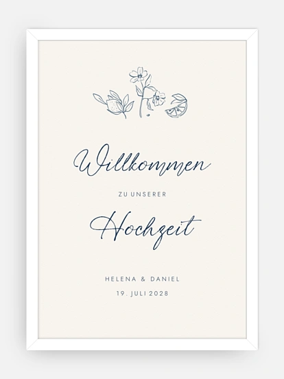 Willkommensschild Mediterran