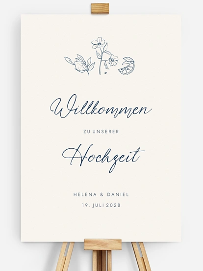Willkommensschild Mediterran