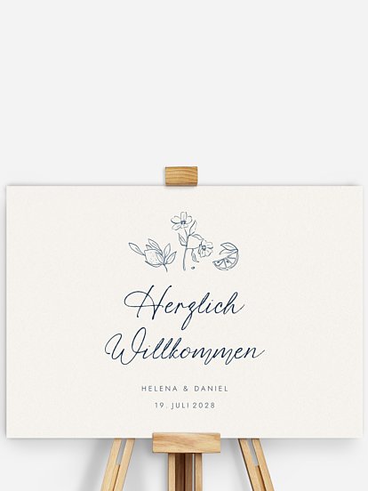 Willkommensschild Mediterran