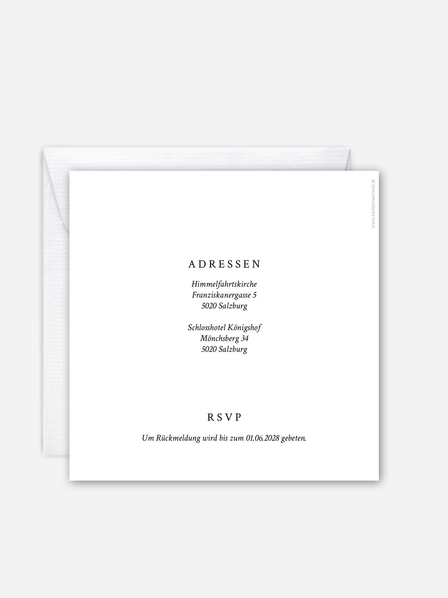 Hochzeitseinladung Wildblumenkranz