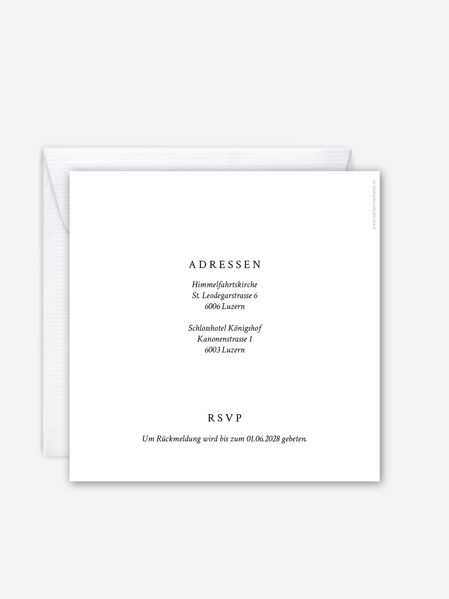 Hochzeitseinladung Wildblumenkranz