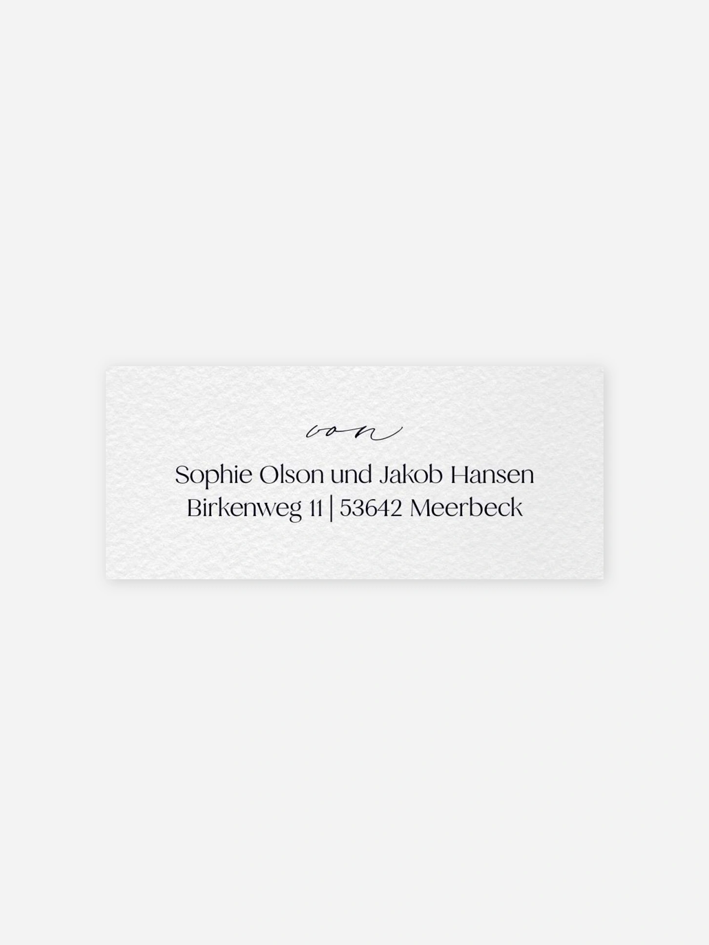 Absenderaufkleber Hochzeit Minimal Aesthetic