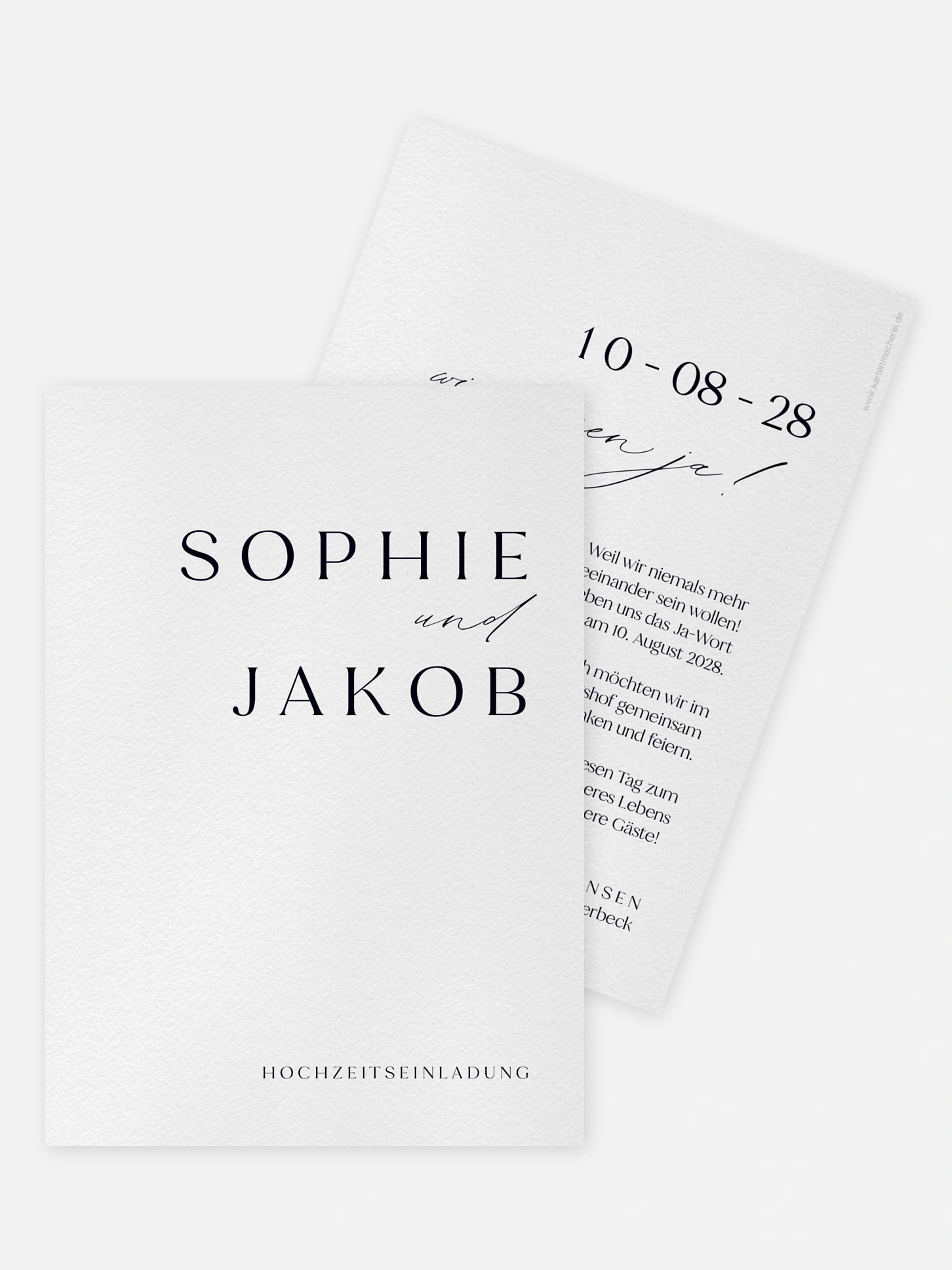 Hochzeitseinladung Minimal Aesthetic