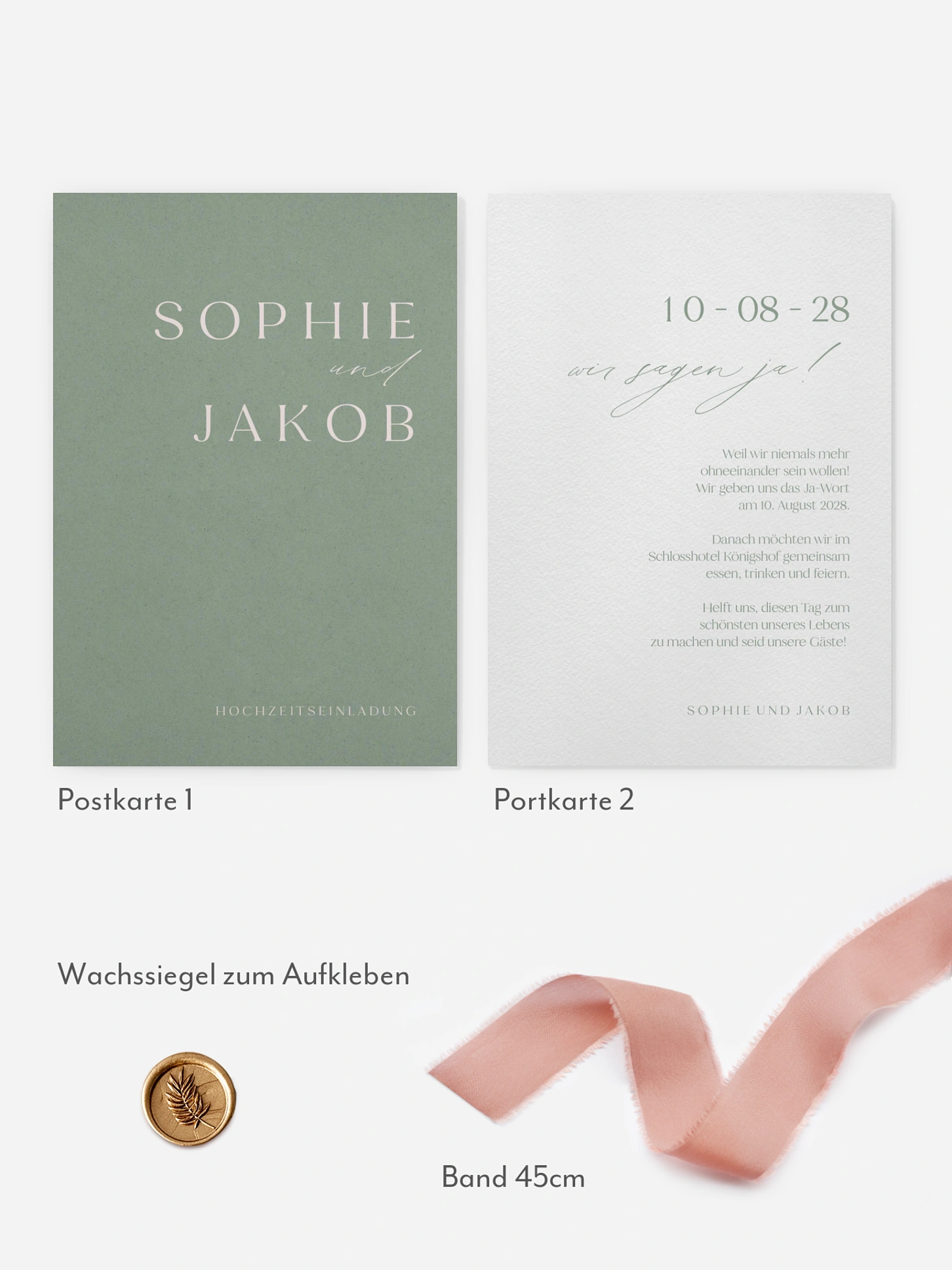 Hochzeitseinladung Minimal Aesthetic