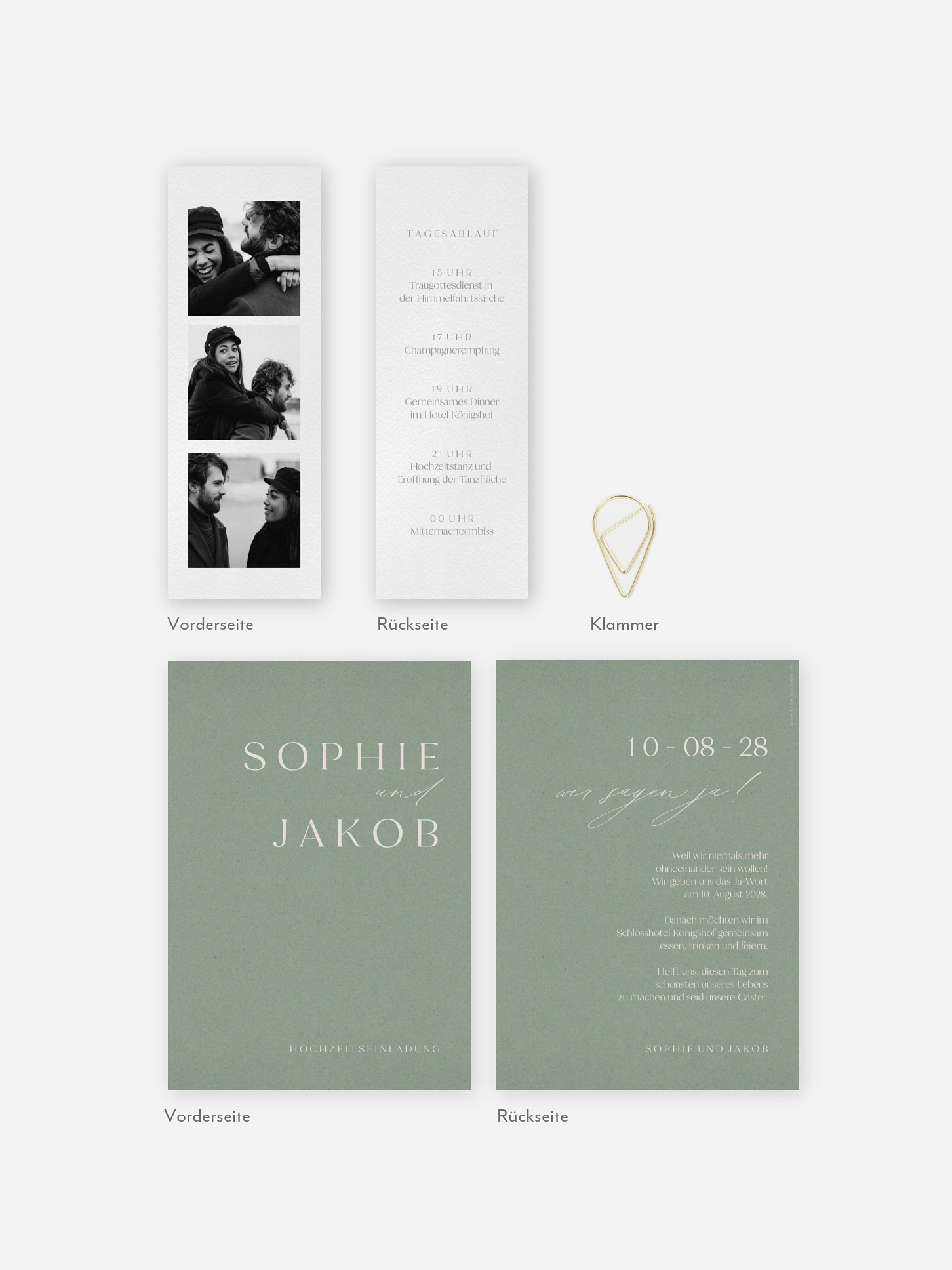 Hochzeitseinladung Minimal Aesthetic