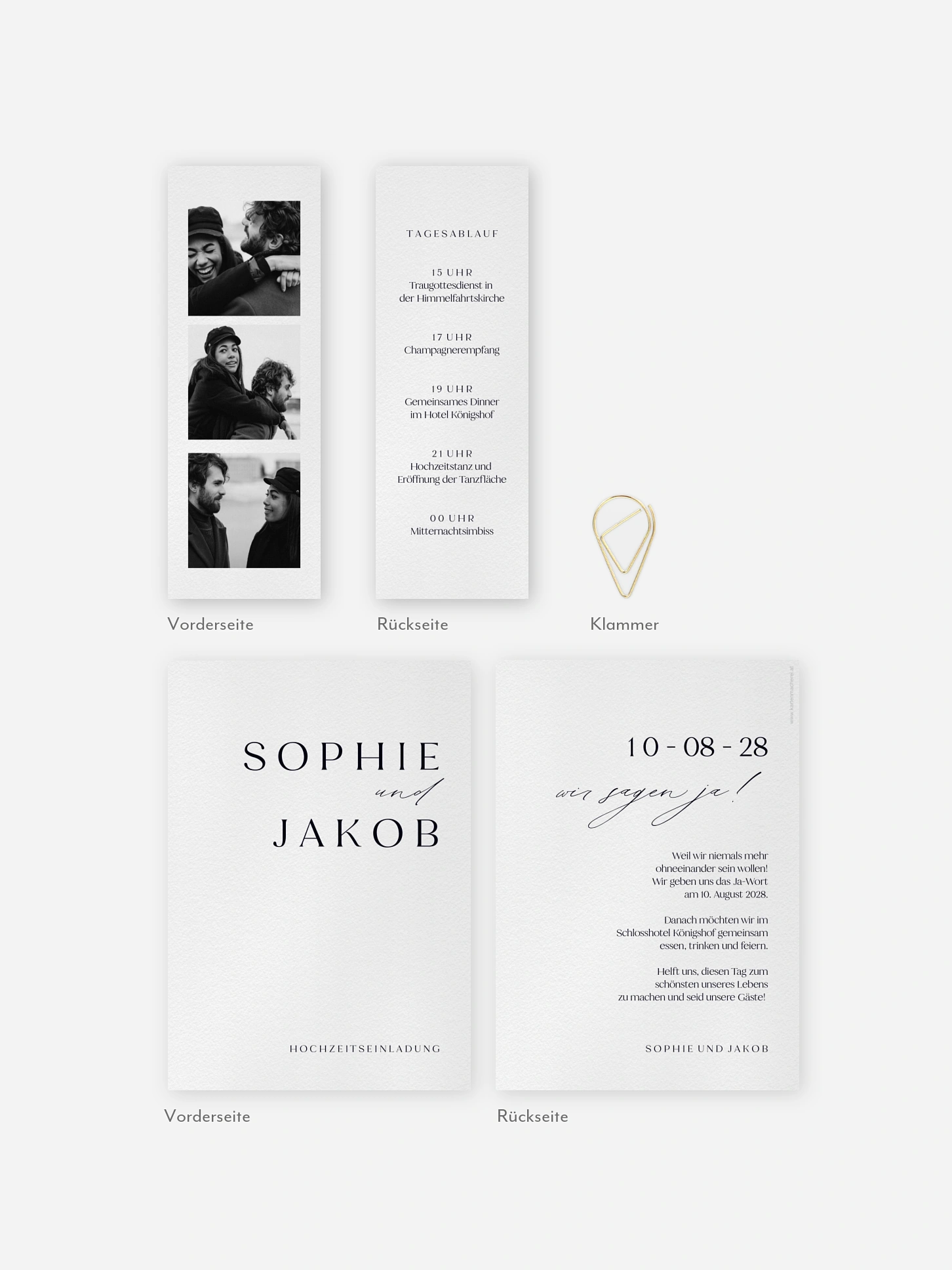 Hochzeitseinladung Minimal Aesthetic