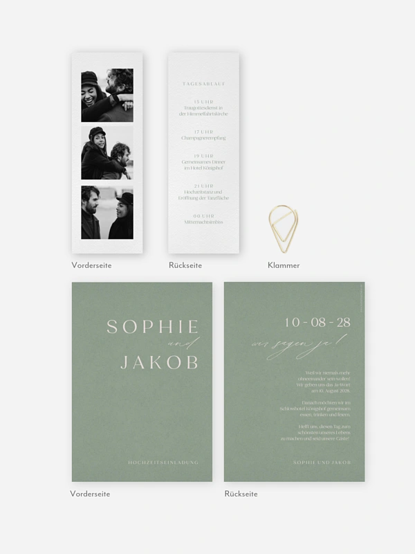 Hochzeitseinladung Minimal Aesthetic