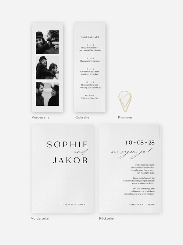 Hochzeitseinladung Minimal Aesthetic