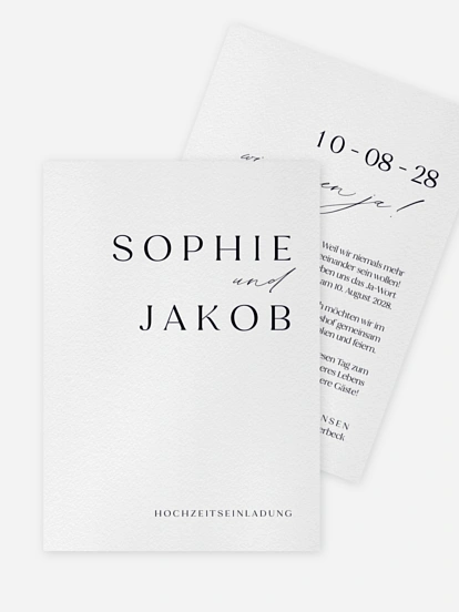 Hochzeitseinladung Minimal Aesthetic