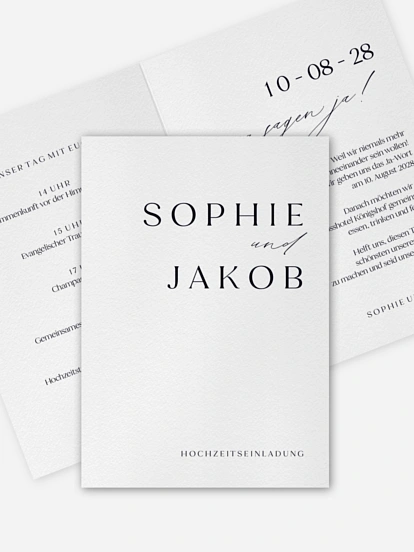 Hochzeitseinladung Minimal Aesthetic