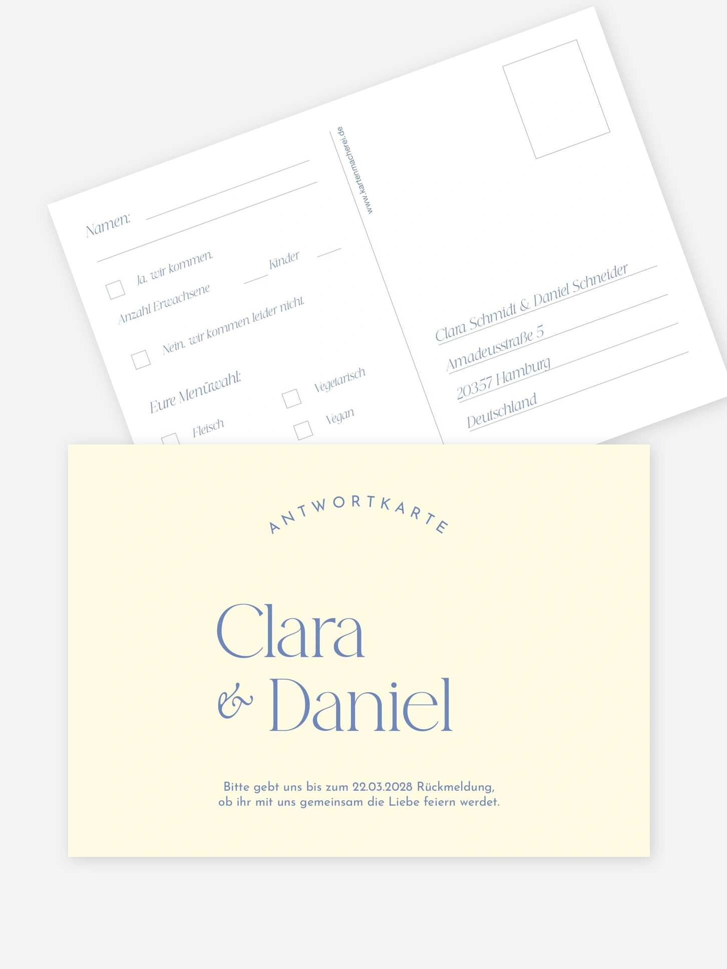 Antwortkarte Hochzeit Shades of joy