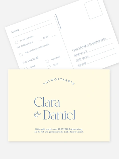 Antwortkarte Hochzeit Shades of joy