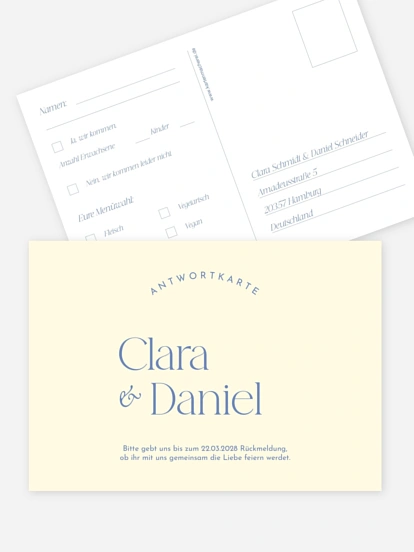 Antwortkarte Hochzeit Shades of joy