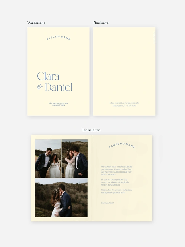 Dankeskarte Hochzeit Shades of joy