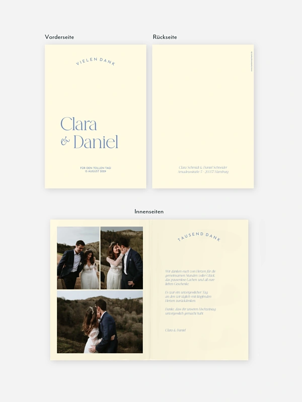 Dankeskarte Hochzeit Shades of joy