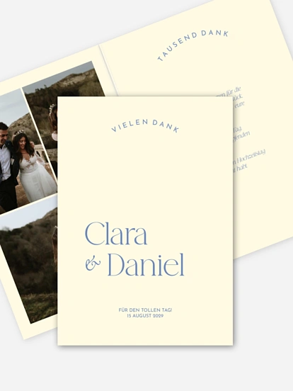 Dankeskarte Hochzeit Shades of joy