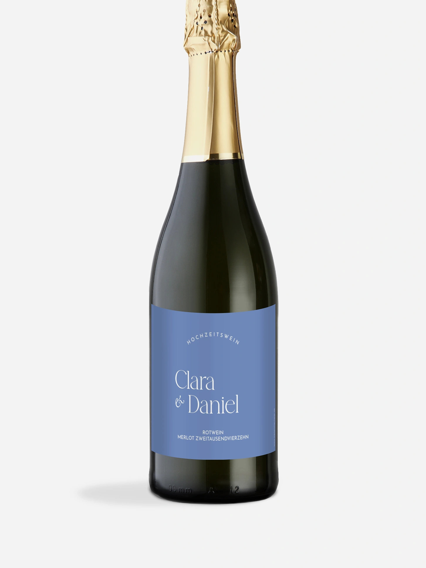 Flaschenetikett Hochzeit Shades of joy