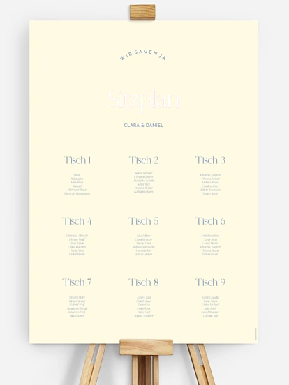 Sitzplan Plakat Shades of joy