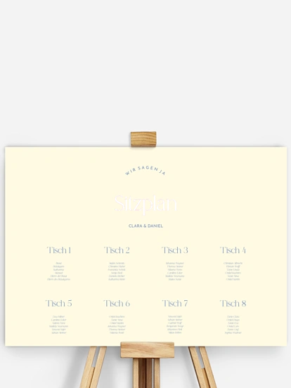 Sitzplan Plakat Shades of joy