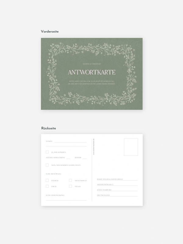 Antwortkarte Hochzeit Blooming Vines