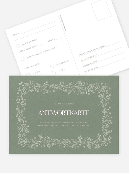 Antwortkarte Hochzeit Blooming Vines