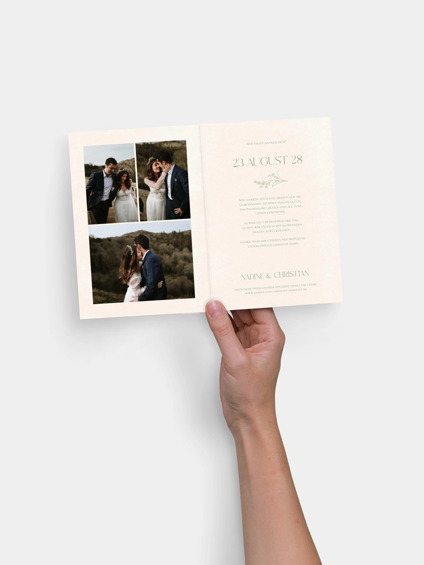 Dankeskarte Hochzeit Blooming Vines